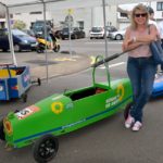 Jutta Krüger (OV Schwalbach) mit Seifenkiste